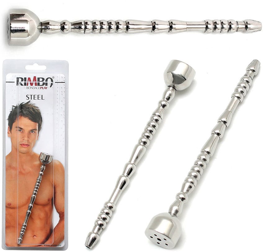 Rimba Bondage Play | Plug urétral creux en acier inoxydable texturé