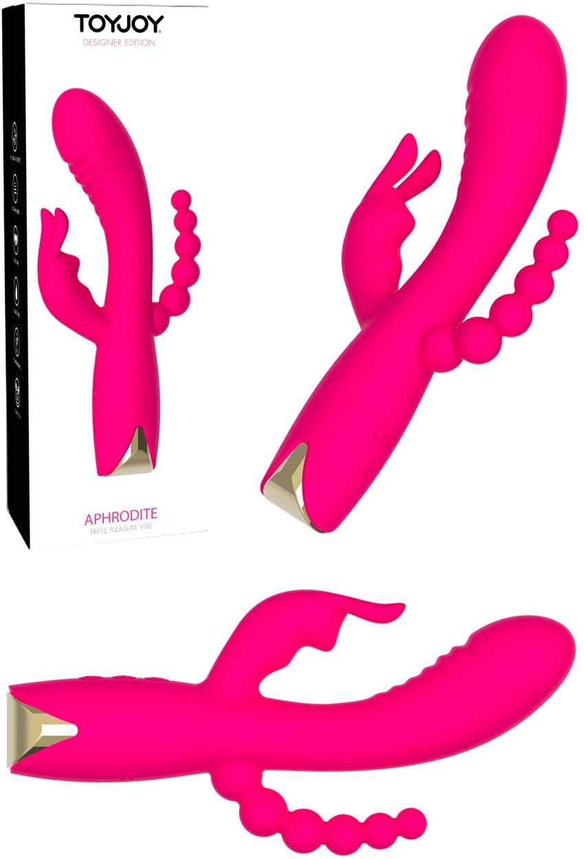 ToyJoy Aphrodite Triple Vibrator | Vibromasseur triple stimulation