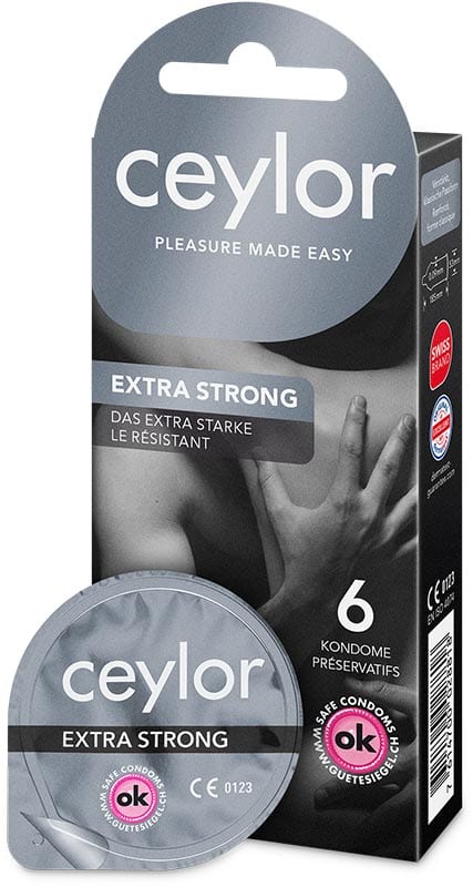 Ceylor Extra Strong | Boîte de 6 préservatifs en latex extra solides