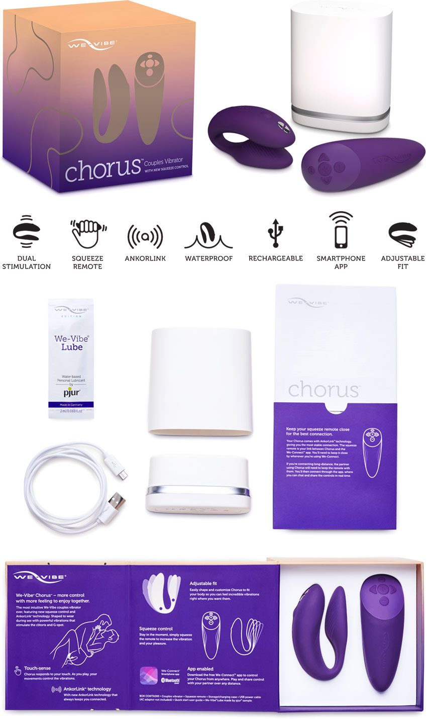 We-Vibe Chorus | Vibromasseur conçu pour les couples | Violet