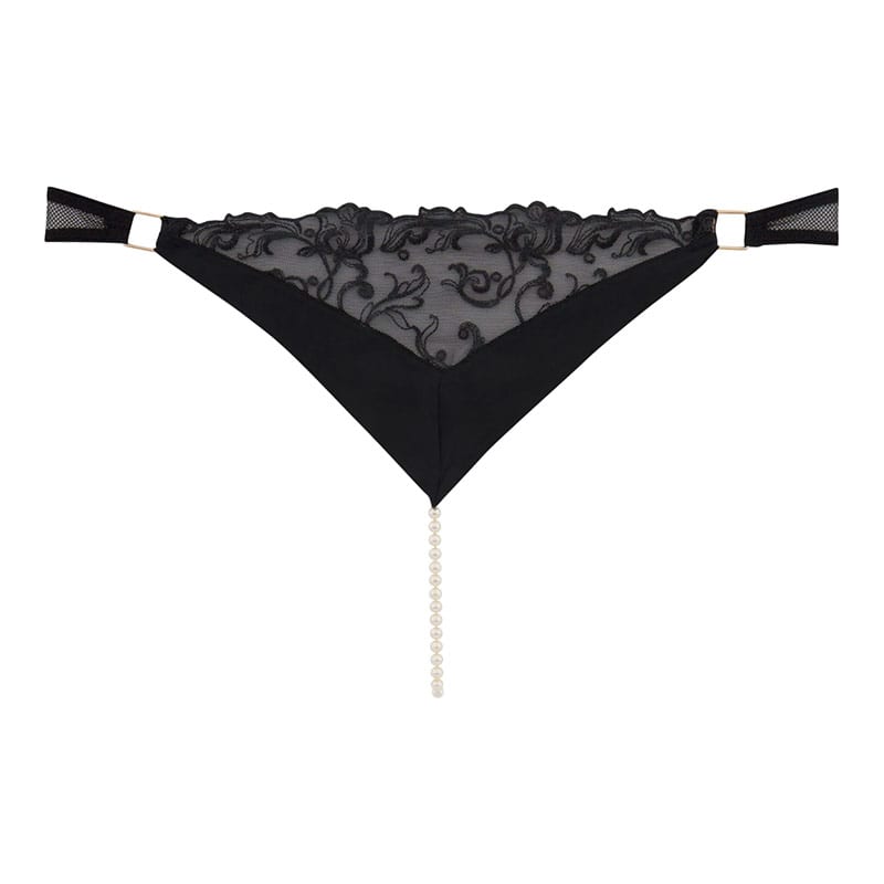 Bracli Vienna stimulierender Perlen-Tanga - Schwarz