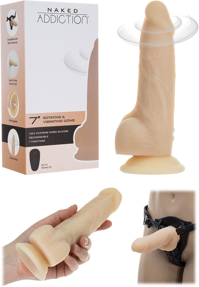 Naked Addiction | Vibromasseur réaliste et rotatif | 12 cm