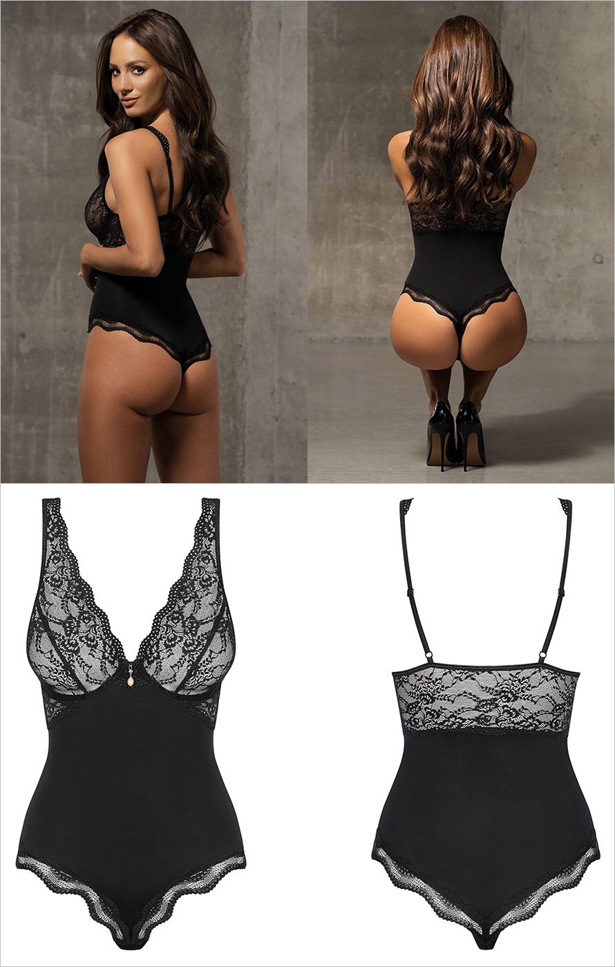 Obsessive Luvae | Body échancré avec dentelle florale