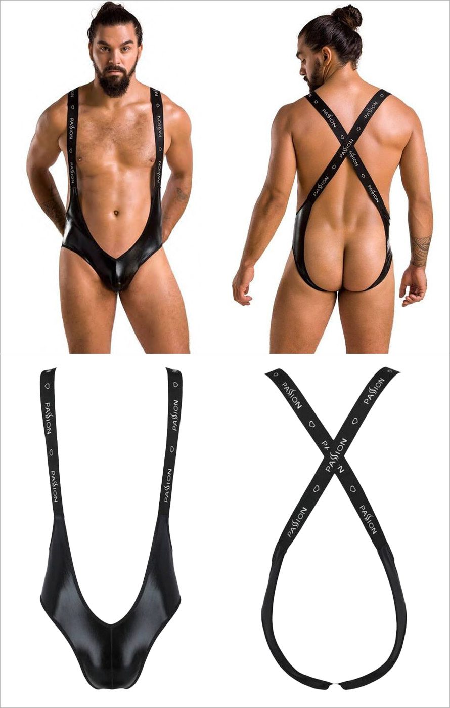 Passion 027 Bruno | Mankini in Lederoptik für Männer | 1 Stück