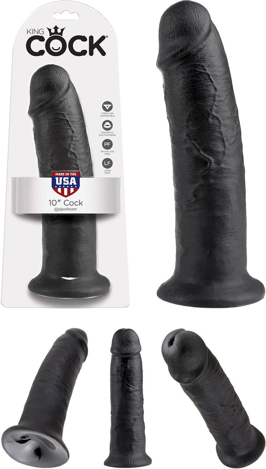 Pipedream King Cock RealDeal 10" | Grosser realistischer Dildo | 23 cm