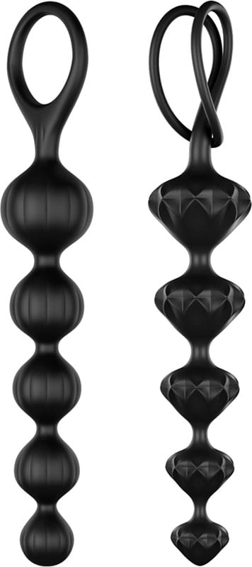 Satisfyer Love Beads | Set de 2 chapelets anaux en silicone | Noir