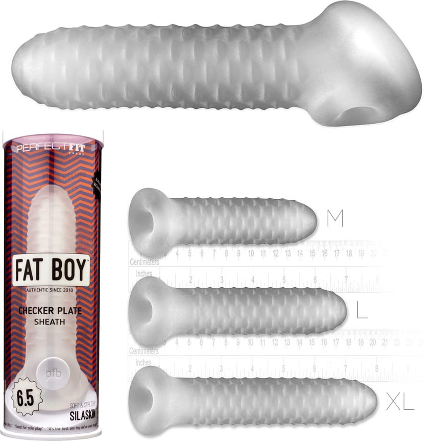 Fat Boy Checker Plate | Penishülle | Schachbretttextur | Large