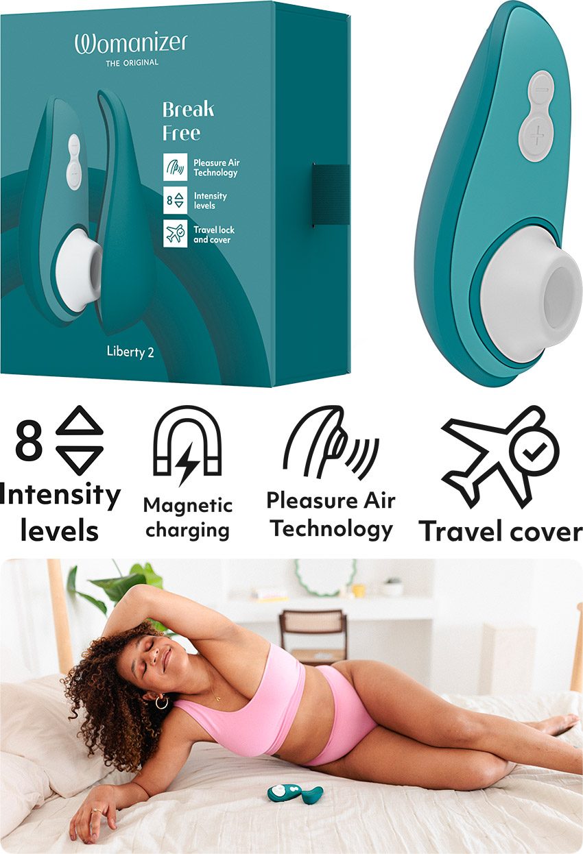 Womanizer Liberty 2 | Stimulateur clitoridien ultra compact | Bleu