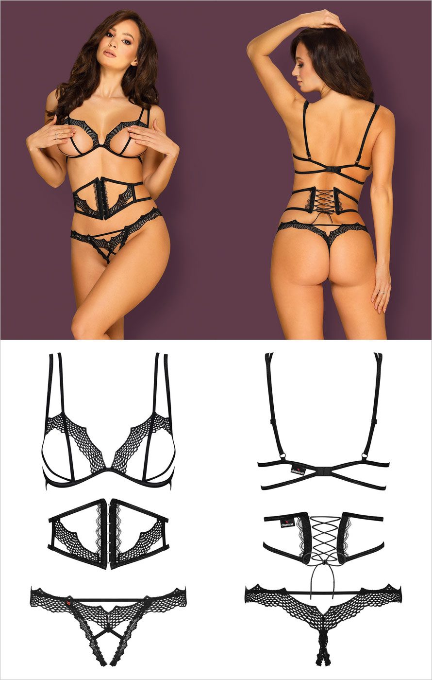 Obsessive Ensemble Bravelle - 3 pièces - Noir