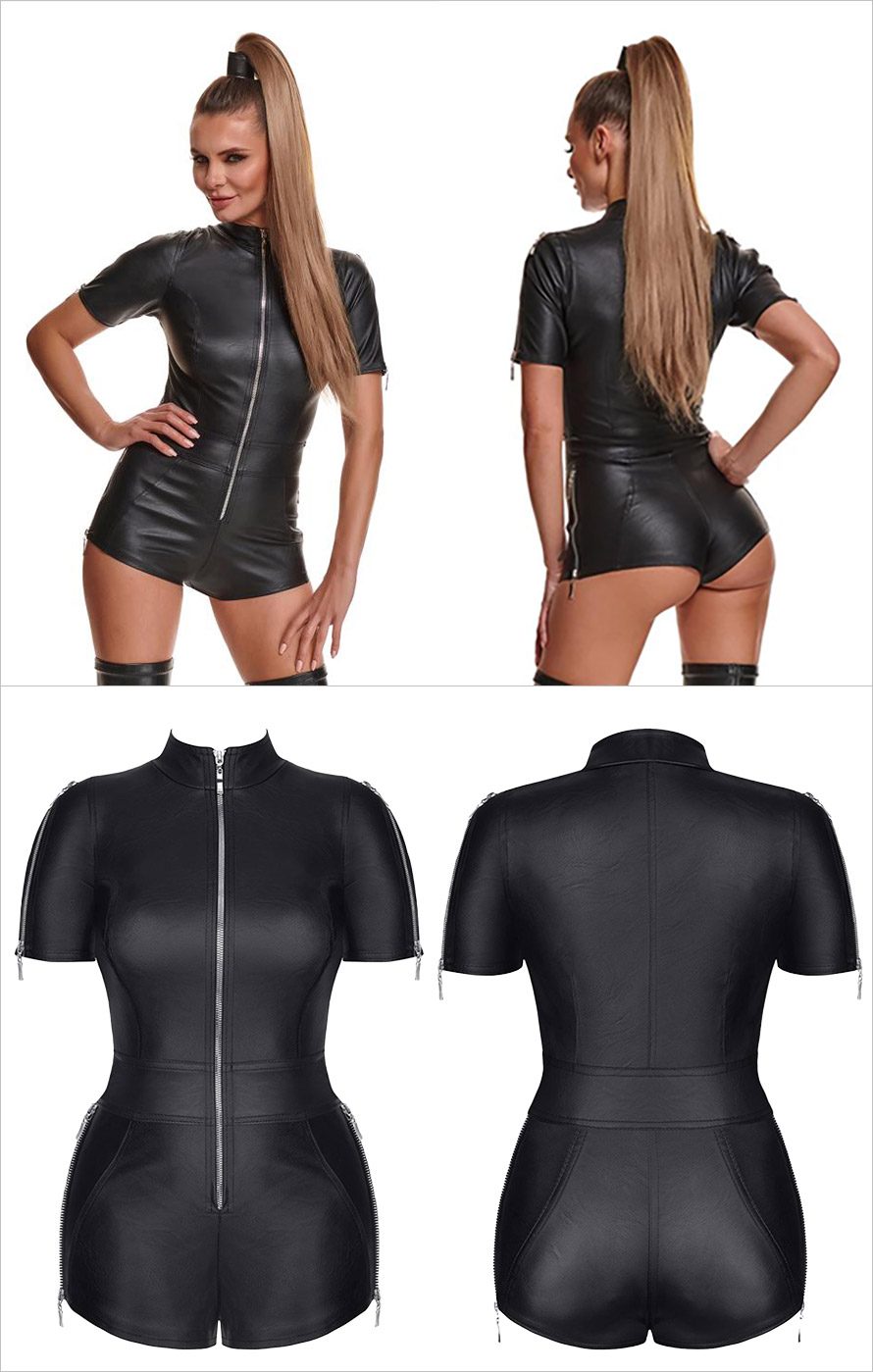 Demoniq Marcella | Ultra-sexy Kombi-Shorts aus Kunstleder