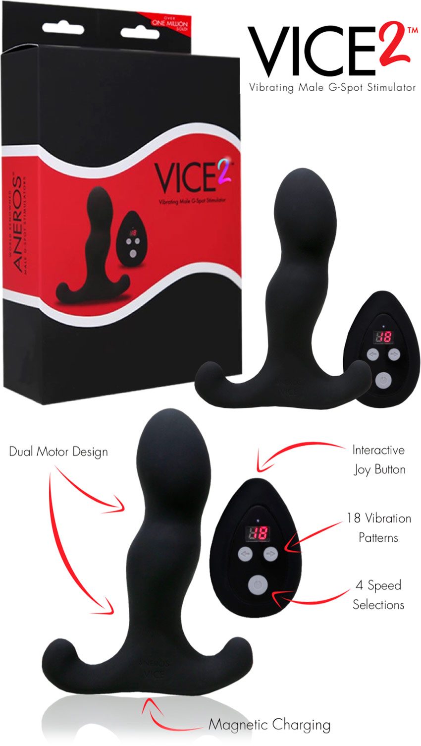 Aneros Vice 2 | Vibromasseur prostatique et télécommandé pour homme