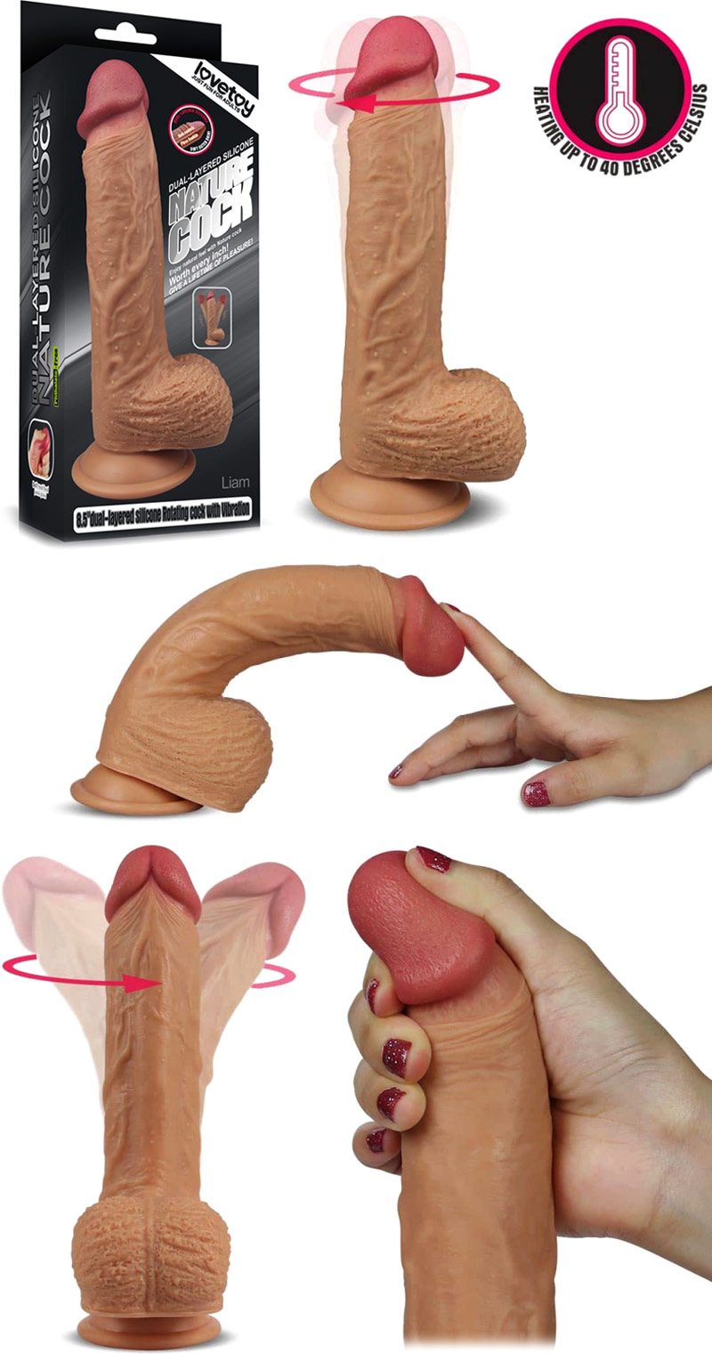 LoveToy Nature Cock | Ultrarealistischer und rotierender Vibrator | 15 cm