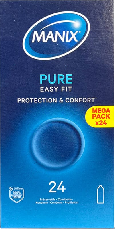 Manix Pure Easy Fit | 24 préservatifs pour un confort optimal