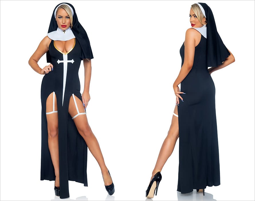 Leg Avenue 86972 Sultry Sinner | Costume sexy de nonne | 3 pièces