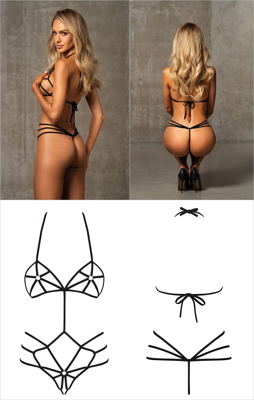 Obsessive Slave Body String - Noir