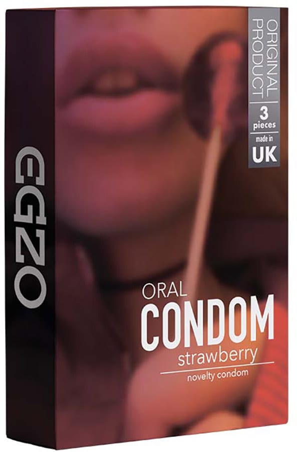 EGZO Strawberry | Préservatif oral et aromatisé à la fraise | 3 pièces