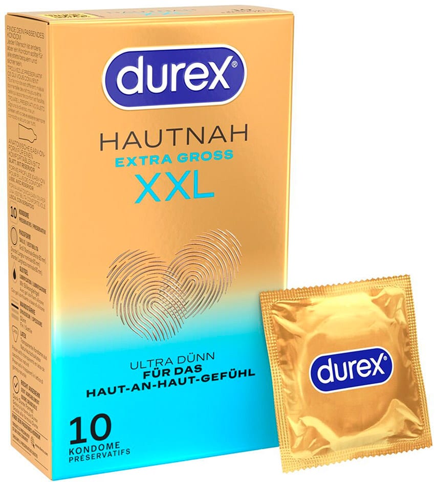 Durex Hautnah Extra Gross XXL |&nbsp;Paquet de 10 préservatifs XXL