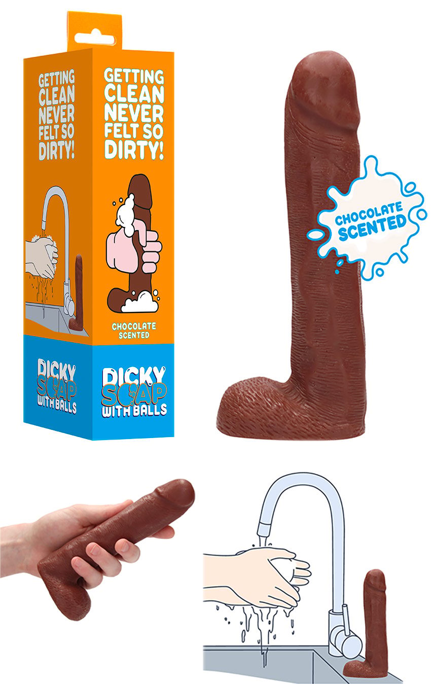Dicky Soap | Savon pour les mains en forme de pénis | Chocolat