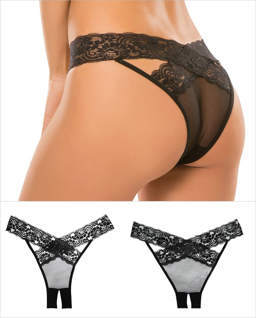 Adore by Allure Desiré | Panty sexy ouvert à l'entrejambe