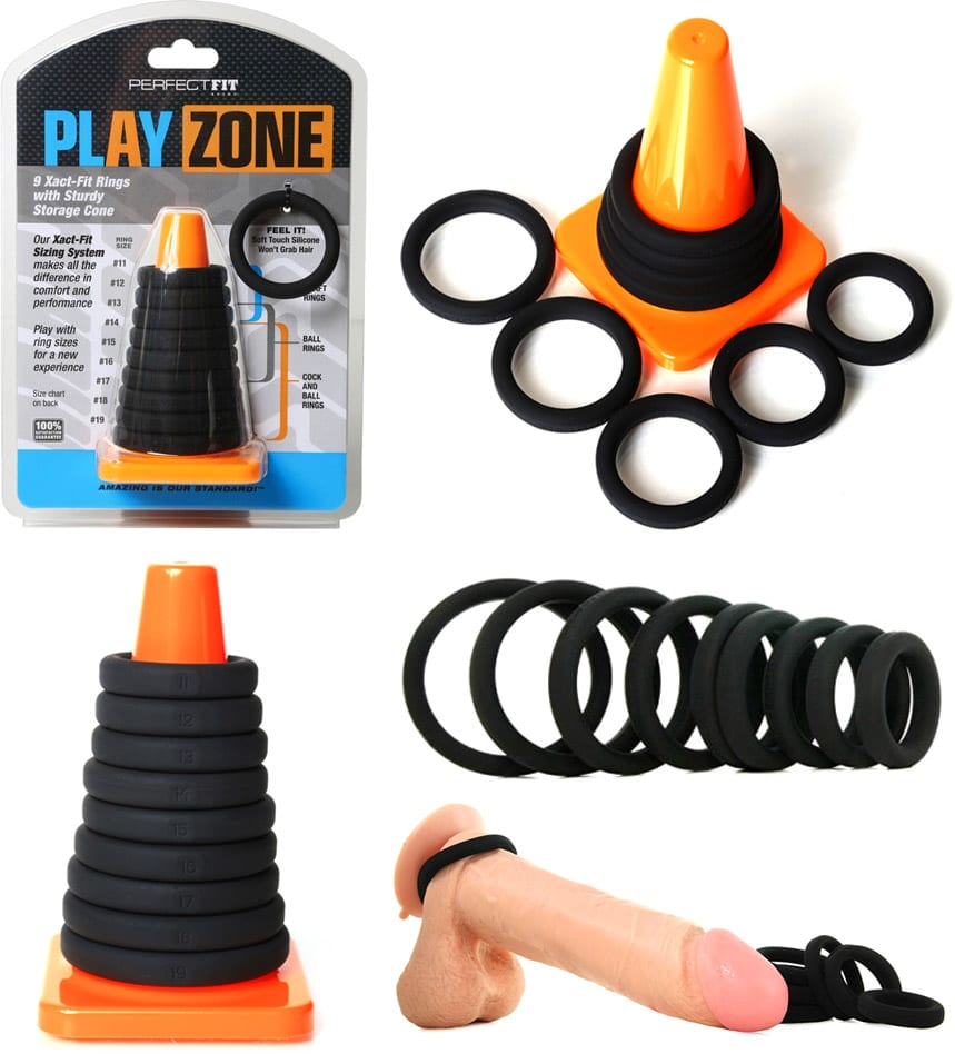 PerfectFit Play Zone Xact-Fit | Kit comprenant 9 anneaux péniens