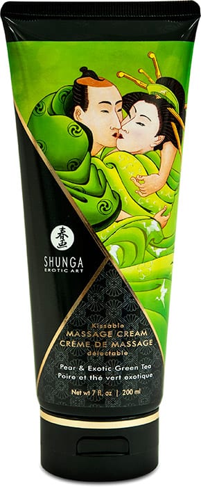 Shunga essbare Massagecreme - Birne & exotischer Grüntee