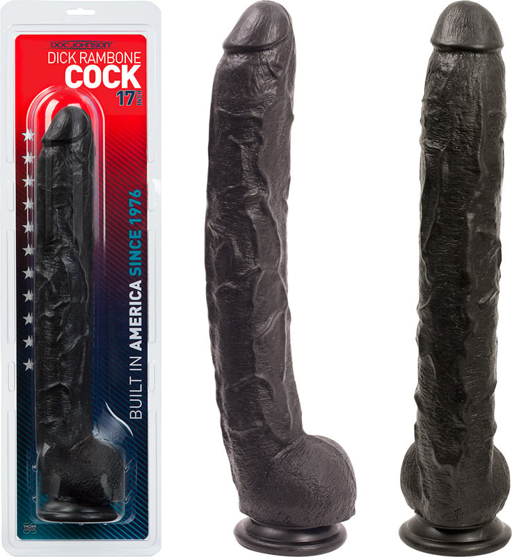 Doc Johnson Dick Rambone | Gigantesque dildo réaliste | Noir