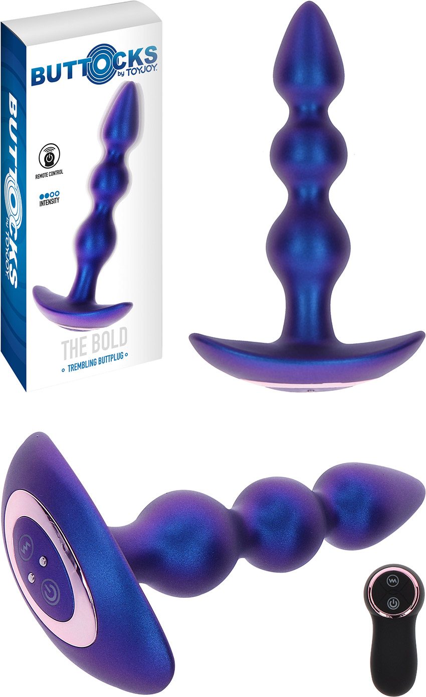 ToyJoy Buttocks The Bold | Plug anal vibrant avec 3 boules stimulantes