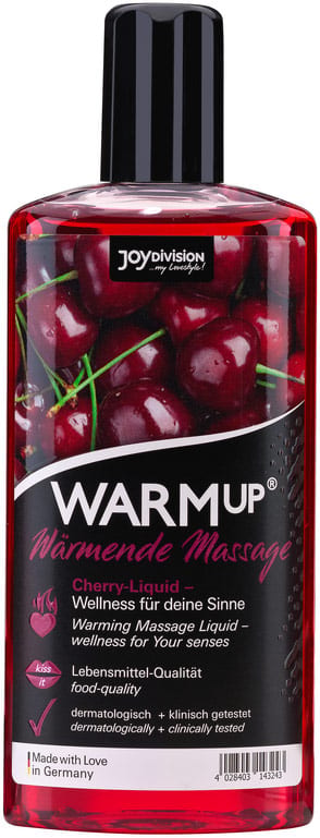 JoyDivision WARMup | Huile de massage chauffante | Senteur cerise