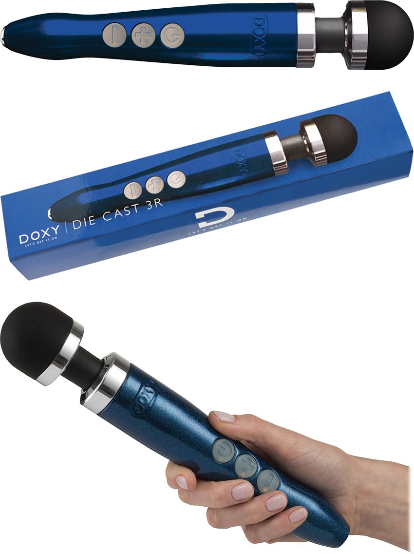 DOXY Die Cast 3R | Vibromasseur ultra-puissant et rechargeable | Bleu