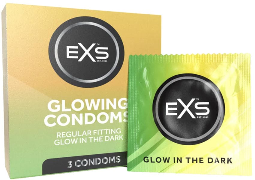 EXS Glowing | 3er-Pack im Dunkeln leuchtende Kondome