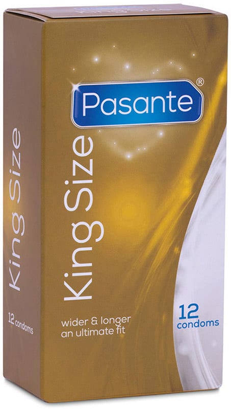 Pasante King Size | Préservatifs grande taille en latex | 12 pièces