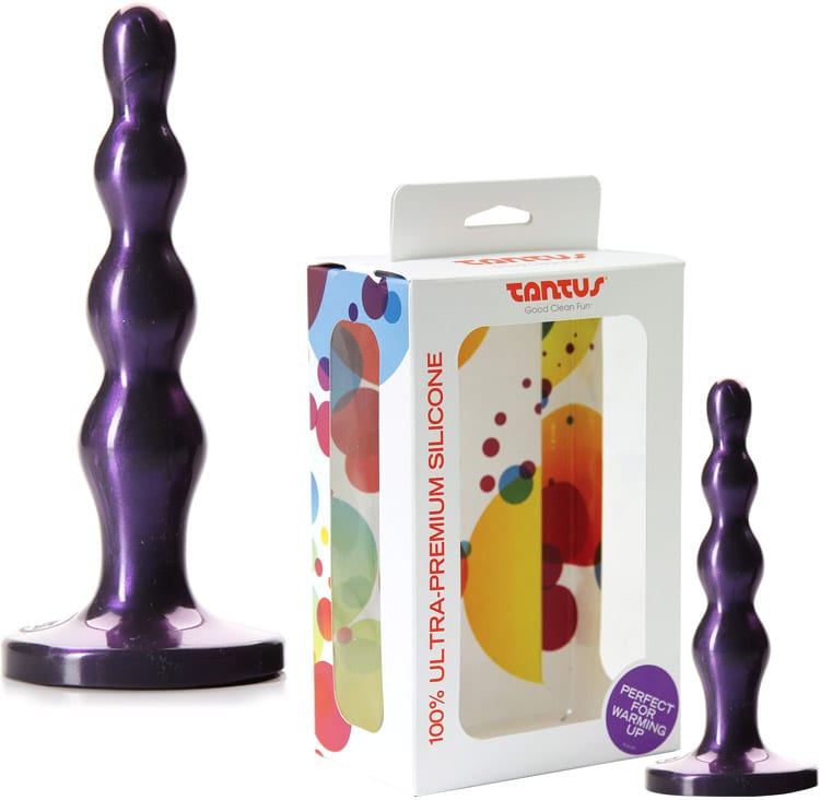 Plug anal Tantus Ripple avec perles anales progressives - Violet (S)