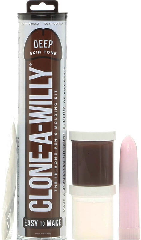 Clone-A-Willy | Kit de moulage de pénis | Avec poudre de couleur brune