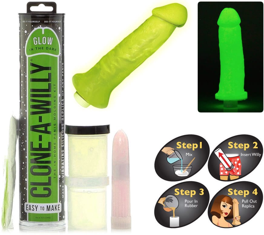 Clone-A-Willy | Kit de moulage pour pénis | Phosphorescent | Vert