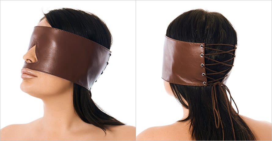 Bandeau large Rimba en cuir véritable | Marron