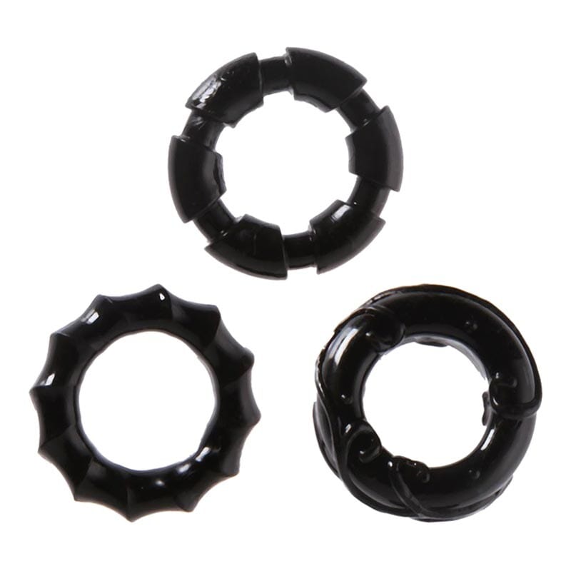 Malesation Stretchy Cock Rings | Set de 3 anneaux péniens extensibles