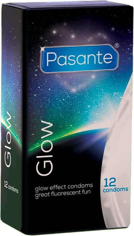 Pasante Glow | Préservatif lubrifié et fluorescent | Boîte de 12 pièces