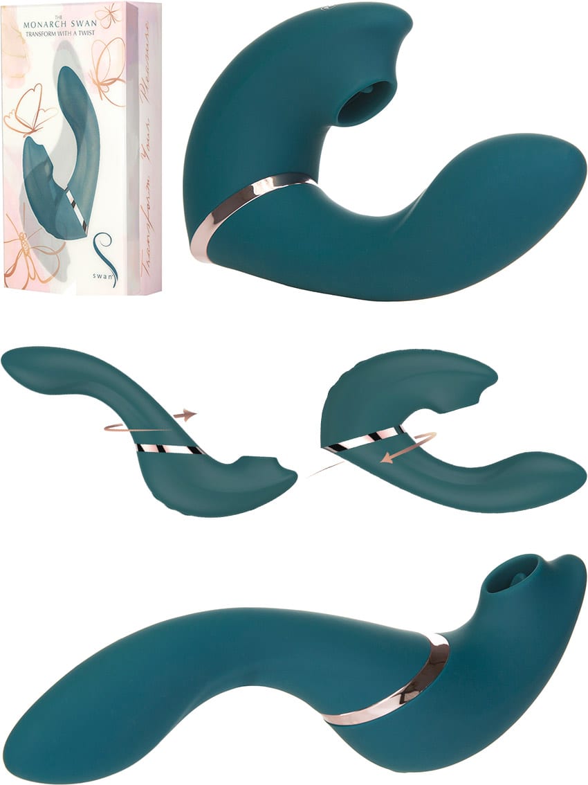 The Monarch Swan | Vibromasseur et stimulateur de clitoris | Vert