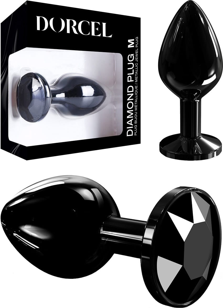 Dorcel Diamond | Analplug aus schwarzem Aluminium | Medium