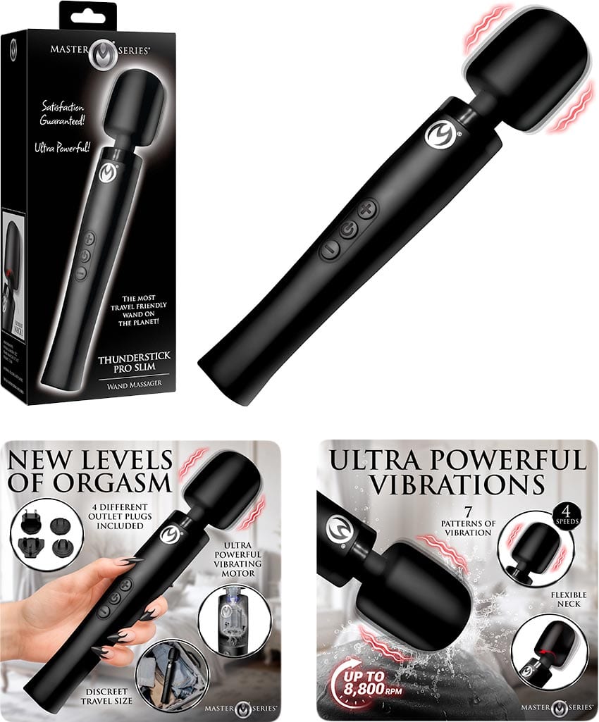 Master Series Thunderstick Pro Slim | Baguette vibrante puissante