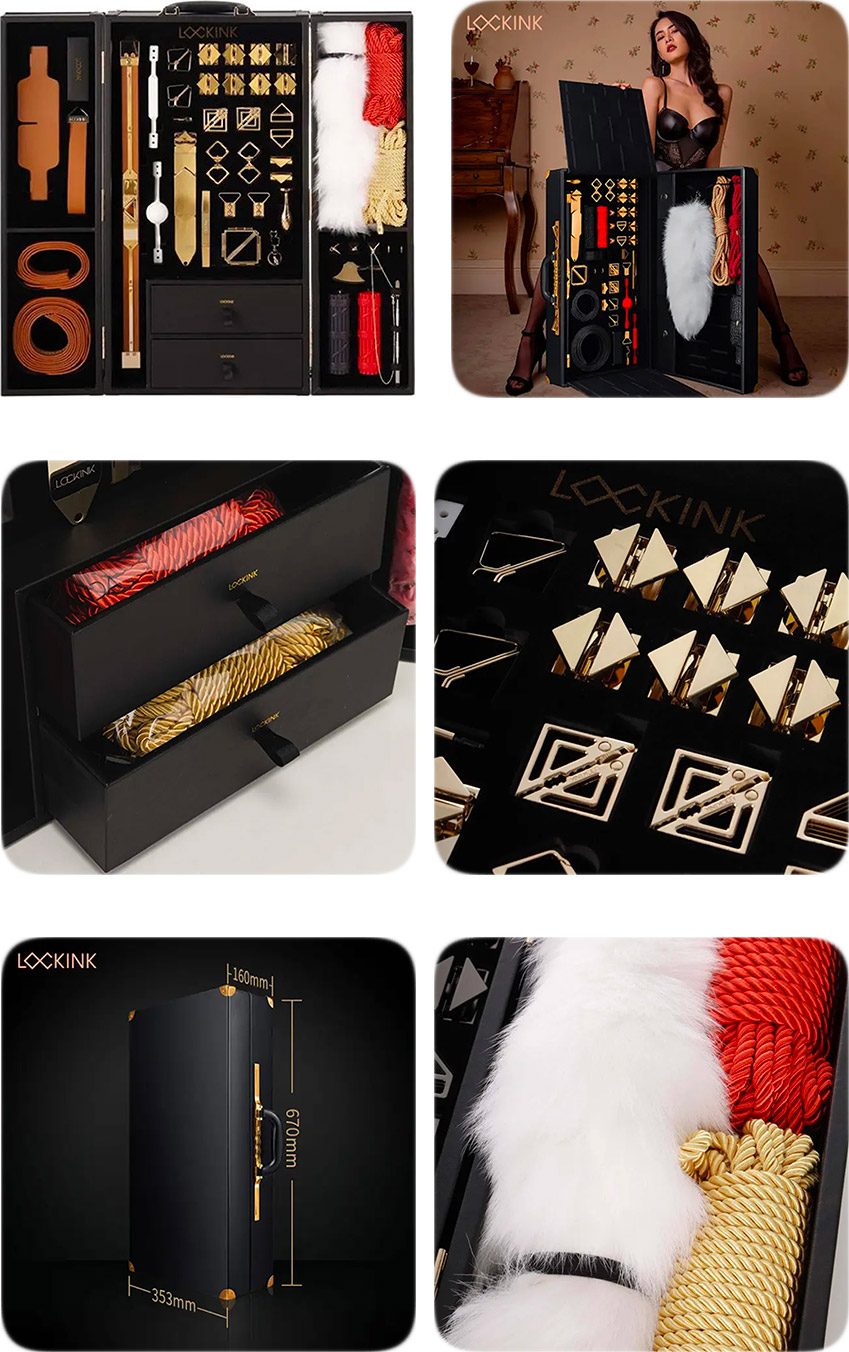 Lockink All-in-1 BDSM Play Kit | Kit de jeu BDSM tout-en-un