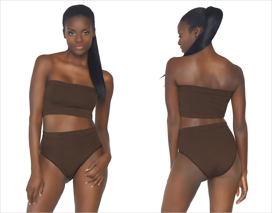 Leg Avenue NK003 Naked Deep Brown | Zweiteiliges Set in dunkler Farbe