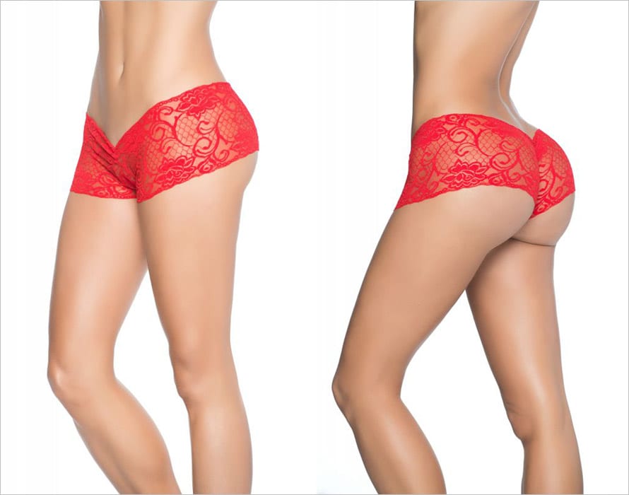Mapalé Peek-a-boo 98 | Shorty ouvert en dentelle florale