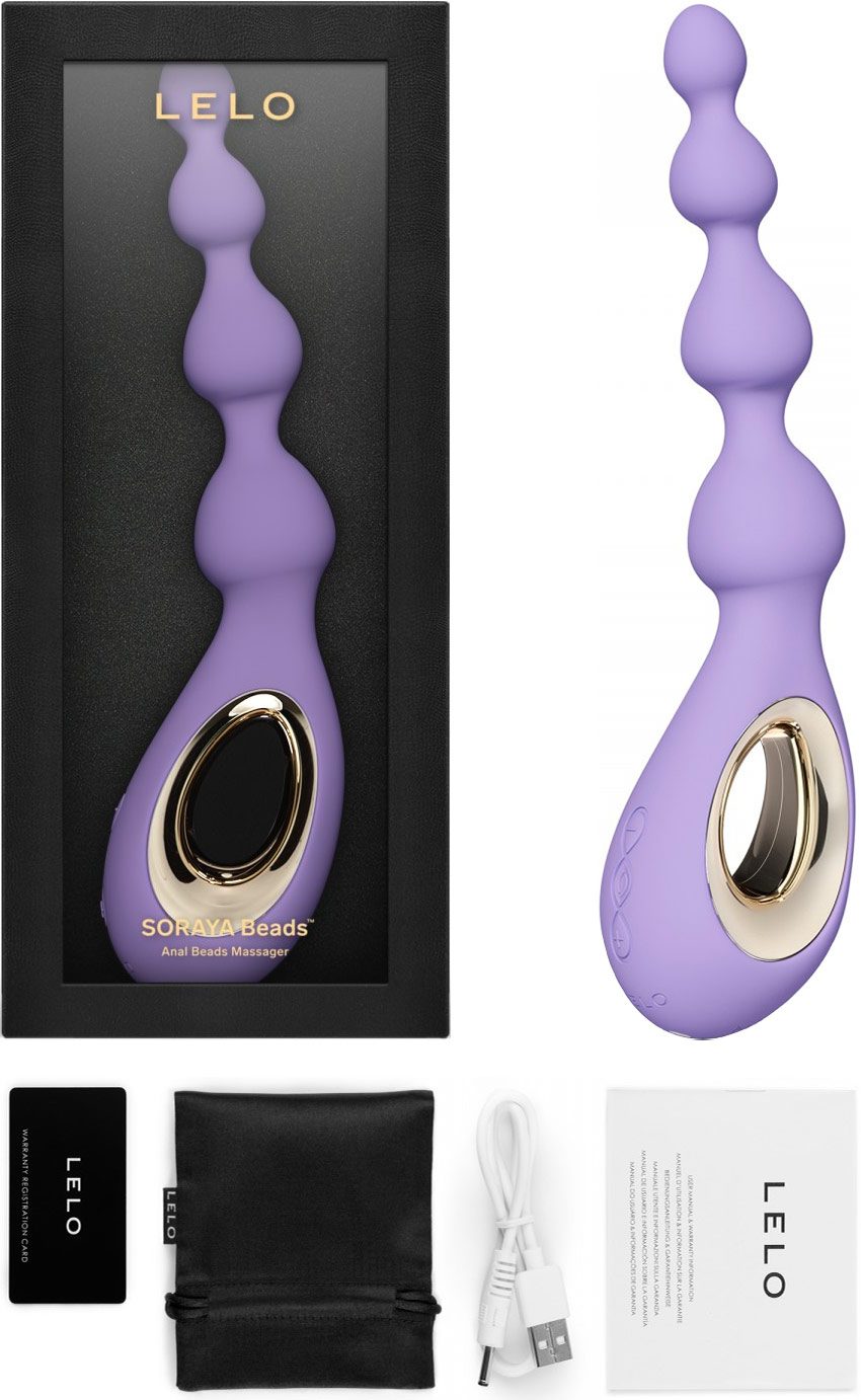 LELO Soraya Beads | Chapelet anal vibrant avec poignée de contrôle