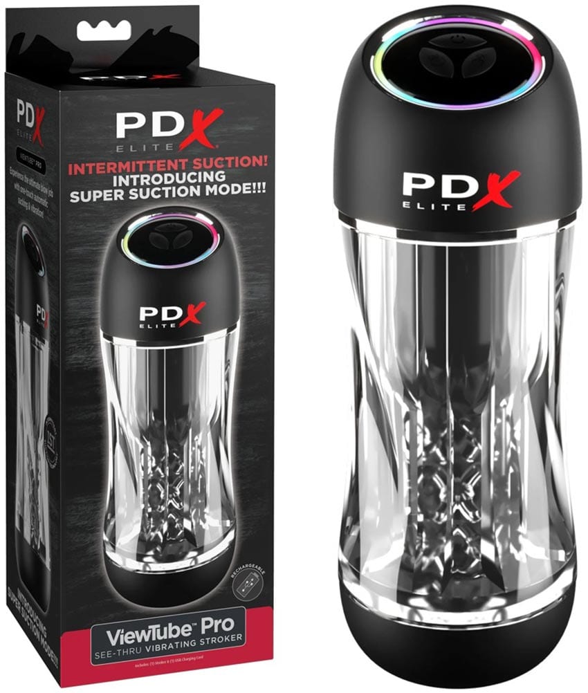 PDX Elite ViewTube Pro | Masturbator mit Vibrationen und Saugfunktion