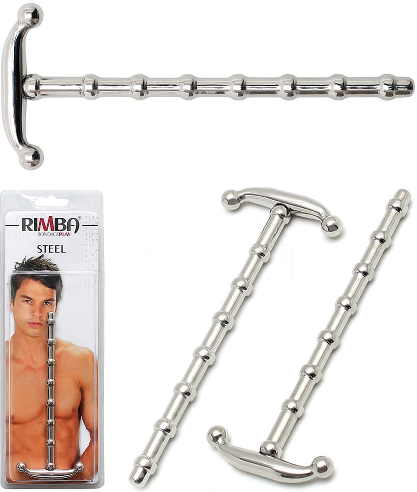 Rimba | Sonde urétrale texturée conçue en acier inoxydable | 15 cm