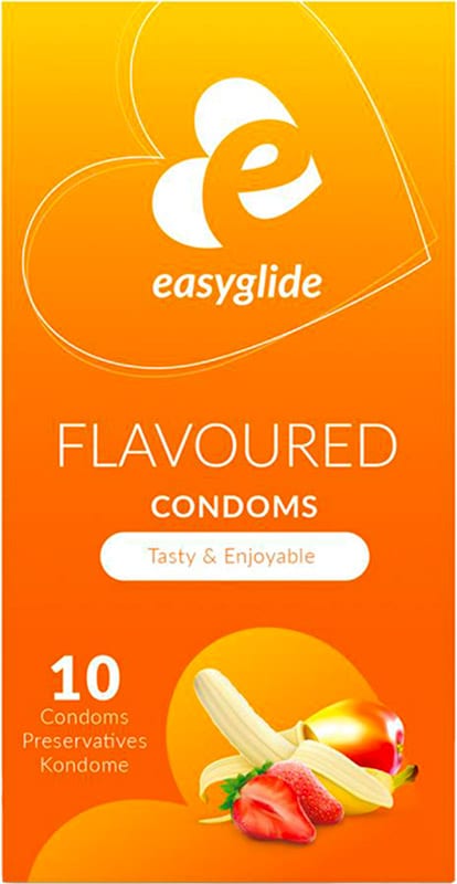 Easyglide Flavoured | Emballage de 10 préservatifs colorés et aromatisés
