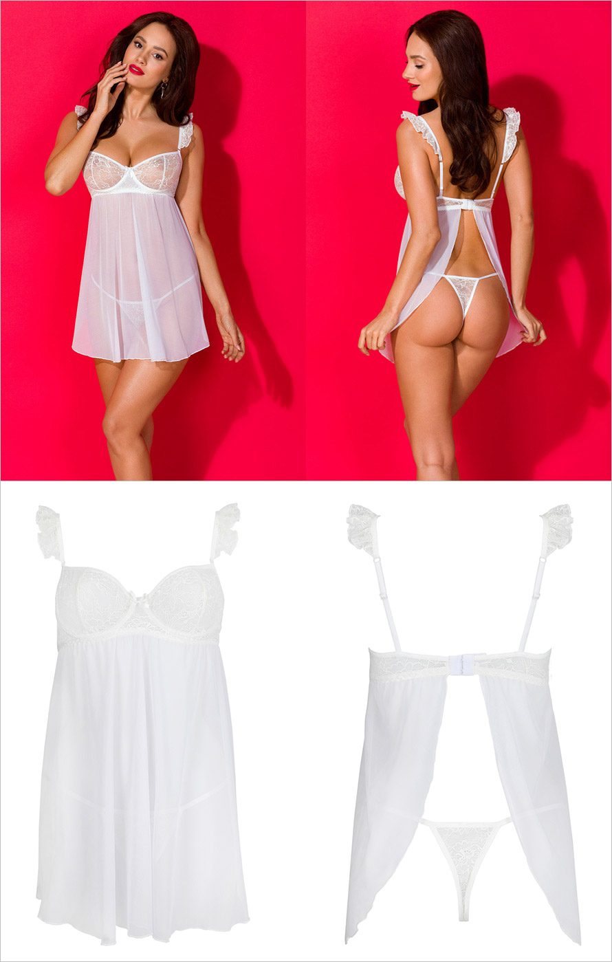 Avanua Milagros | Sinnliche Chemise aus Tüll und floraler Spitze