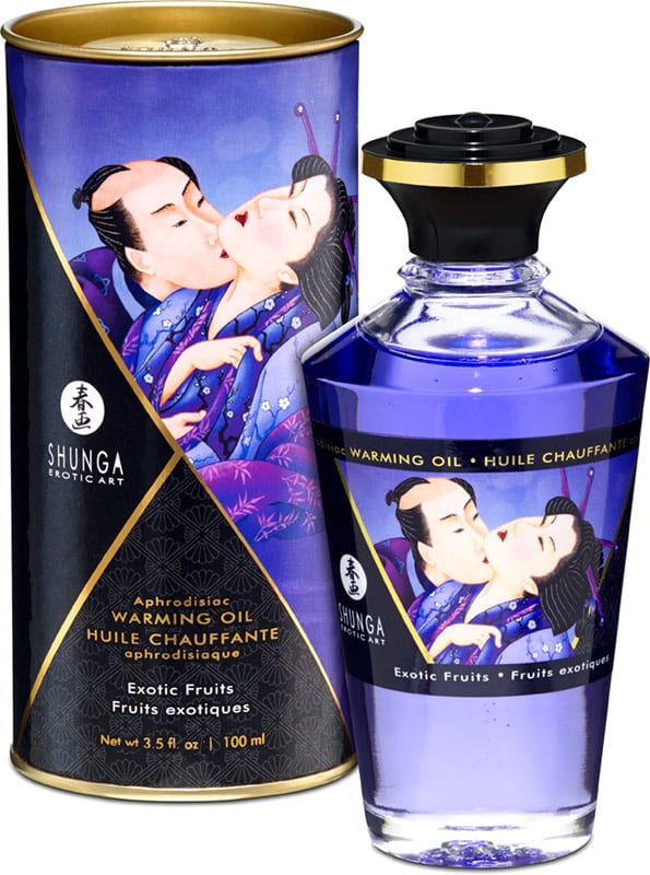 Shunga | Huile intime, chauffante et comestible | Fruits exotiques