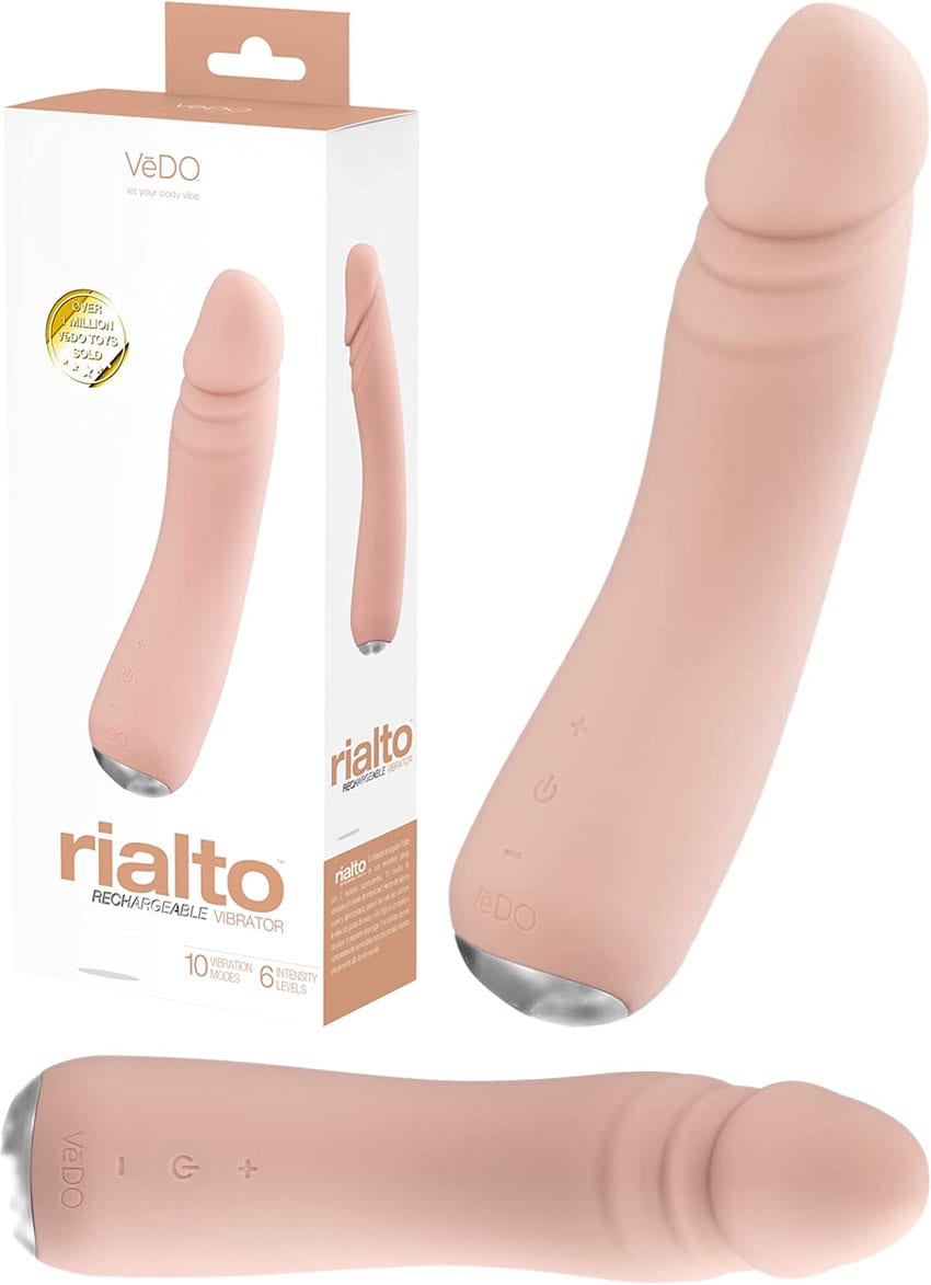 Vedo Rialto | Vibrierender und gebogener, realistischer Dildo | 100% wasserdicht